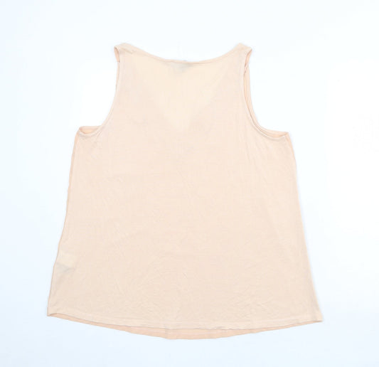 Womens UK Size 16 Warehouse Pink Basic Tank