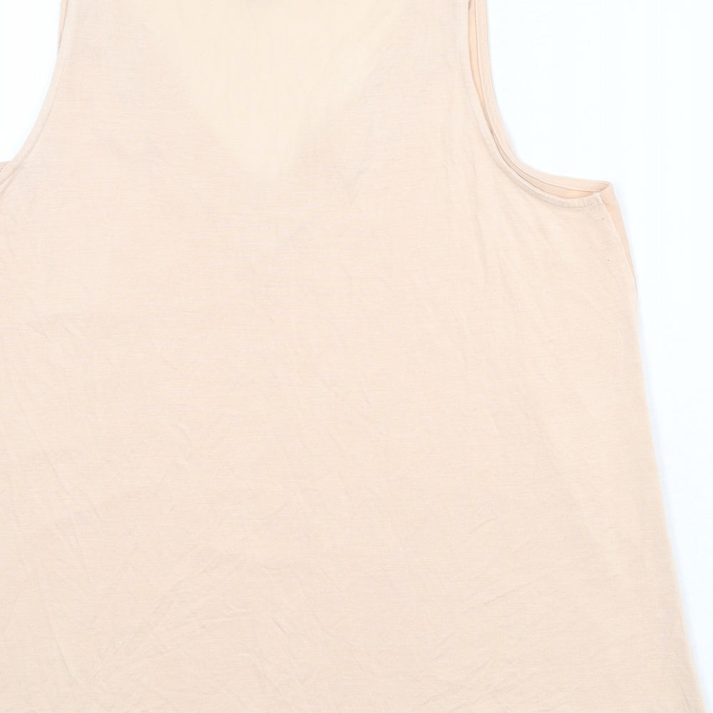 Womens UK Size 16 Warehouse Pink Basic Tank