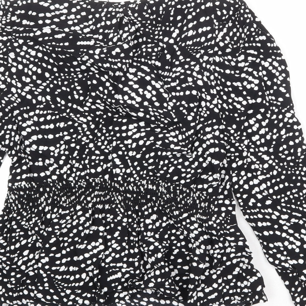 Womens UK Size 8 Marks and Spencer Black Basic Blouse