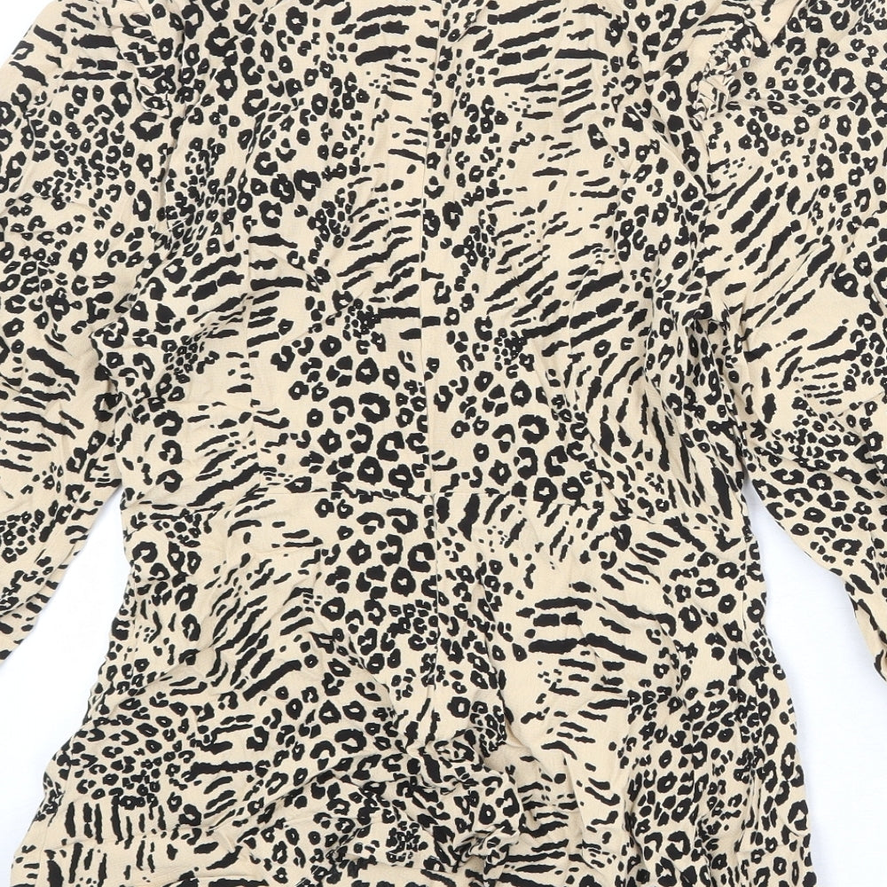 Womens UK Size 6 Marks and Spencer Beige Basic Blouse