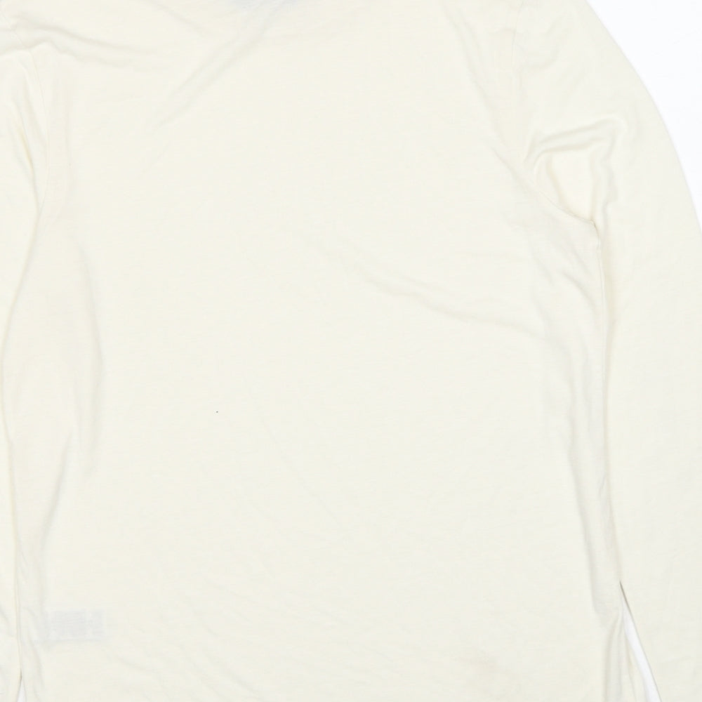Womens UK Size 12 Marks and Spencer Ivory Basic T-Shirt