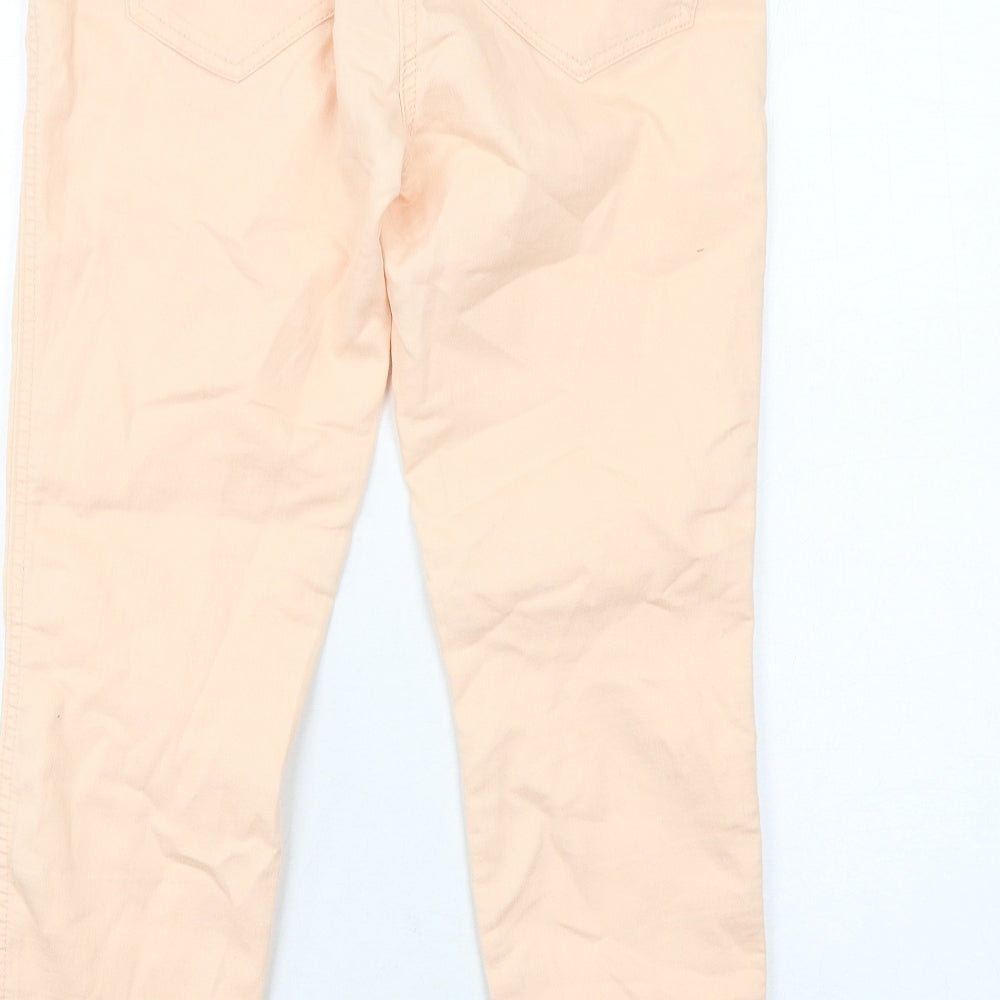 New Look Womens Orange Cotton Skinny Jeans Size 10 Regular Zip