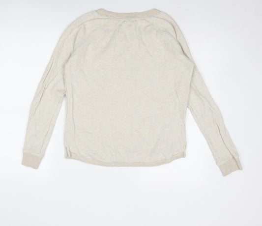 Gap Womens Beige Cotton Pullover Sweatshirt Size S Pullover