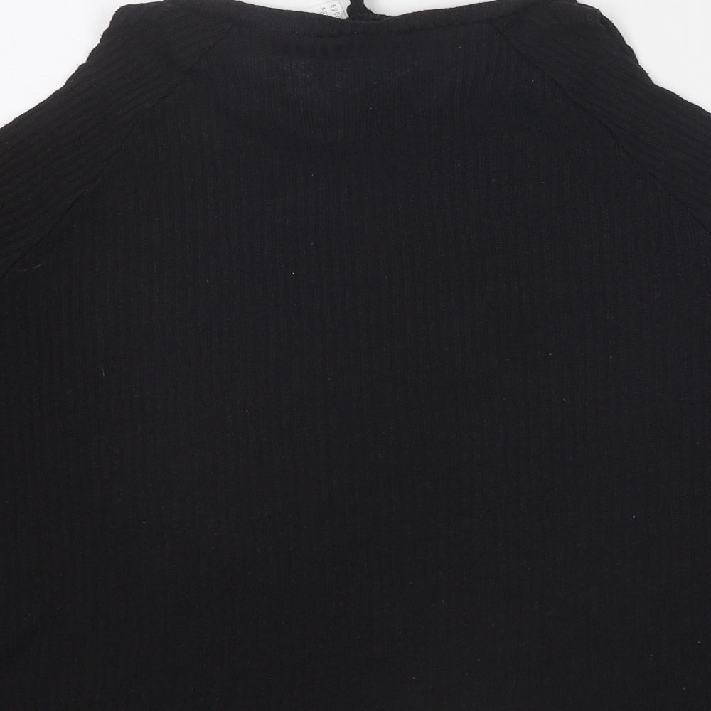 Womens UK Size M Divided by H&M Black Basic Blouse