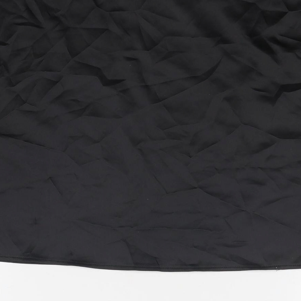 As You Womens Black Polyester A-Line Skirt Size 14 Zip