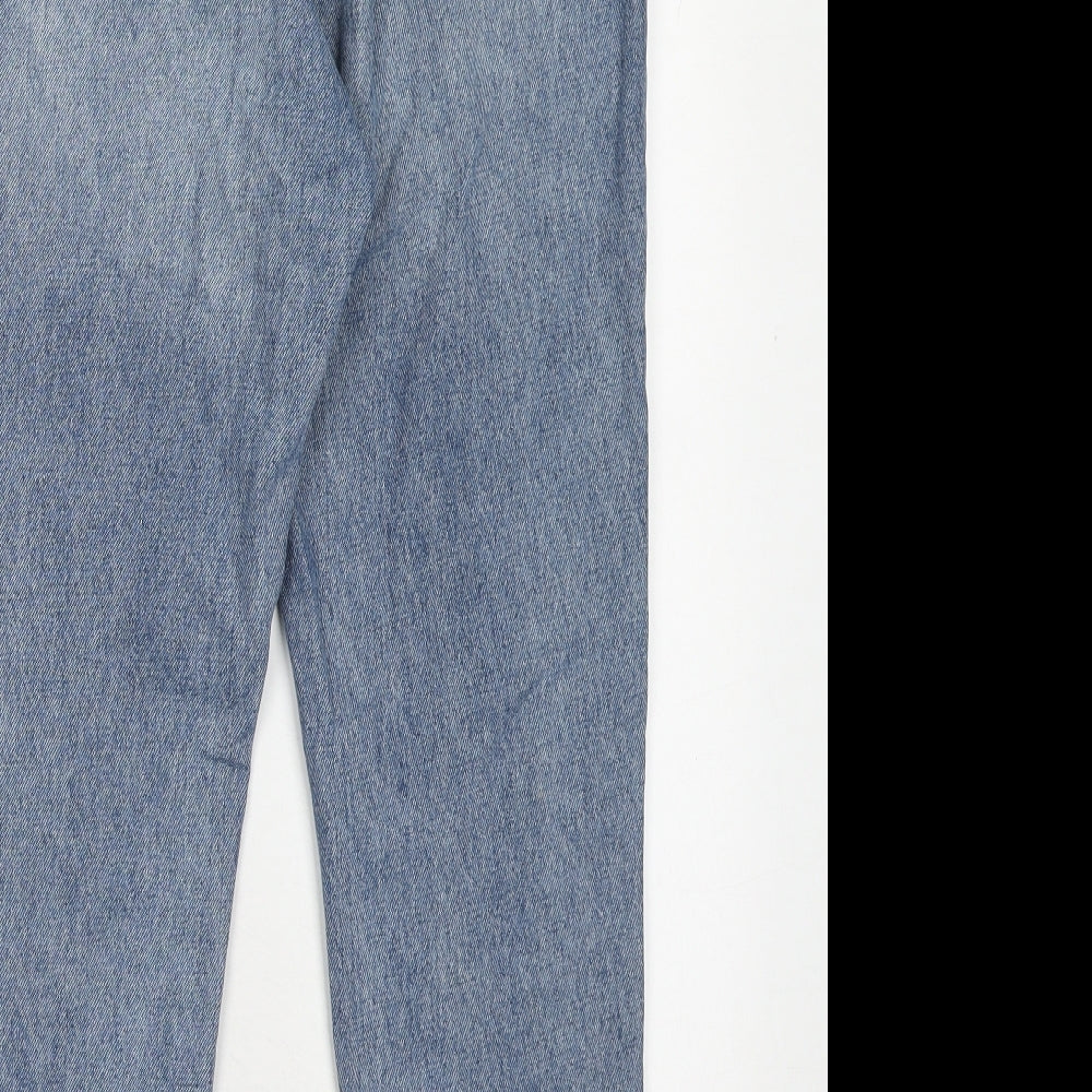 Urban bliss Womens Blue Cotton Mom Jeans Size 8 Regular Zip