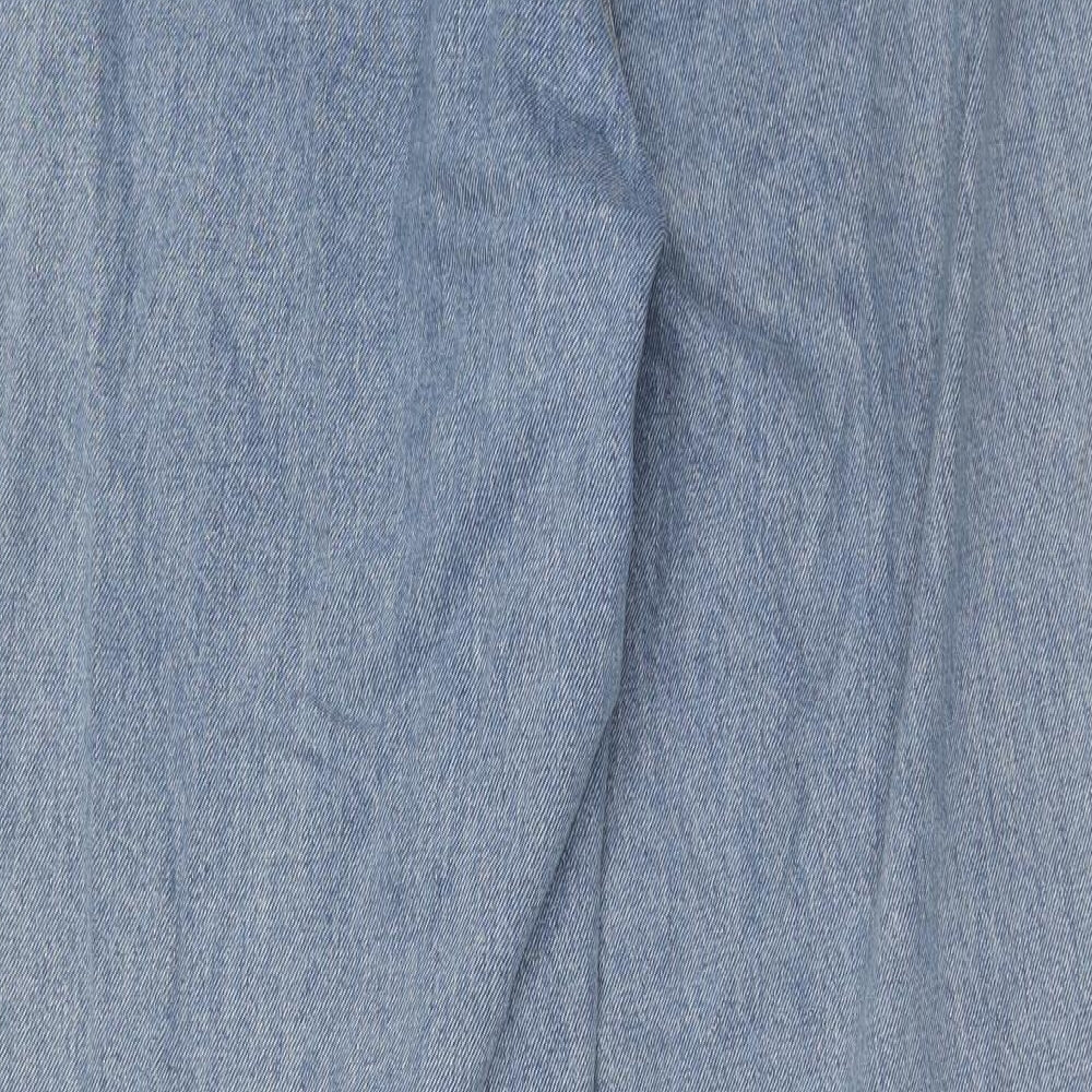 COLLUSION Womens Blue Cotton Mom Jeans Size 28 L32 in Regular Zip