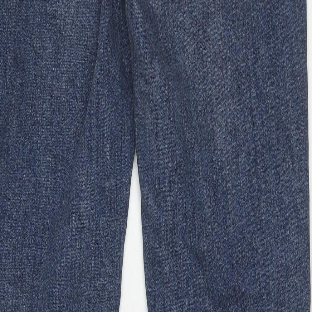 Zara Womens Blue Cotton Skinny Jeans Size 8 Regular Zip