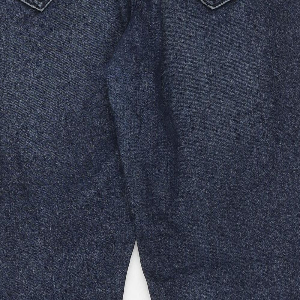 Topshop Womens Blue Cotton Skinny Jeans Size 28 in L30 in Regular Zip