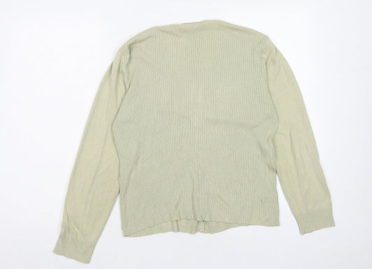 Country Casuals Womens Green V-Neck Viscose Cardigan Jumper Size L