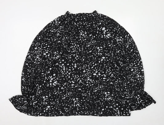 Womens UK Size 16 In the Style Black Basic Blouse