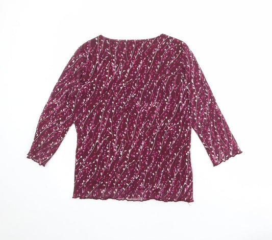 Womens UK Size S Bonmarché Purple Basic Blouse