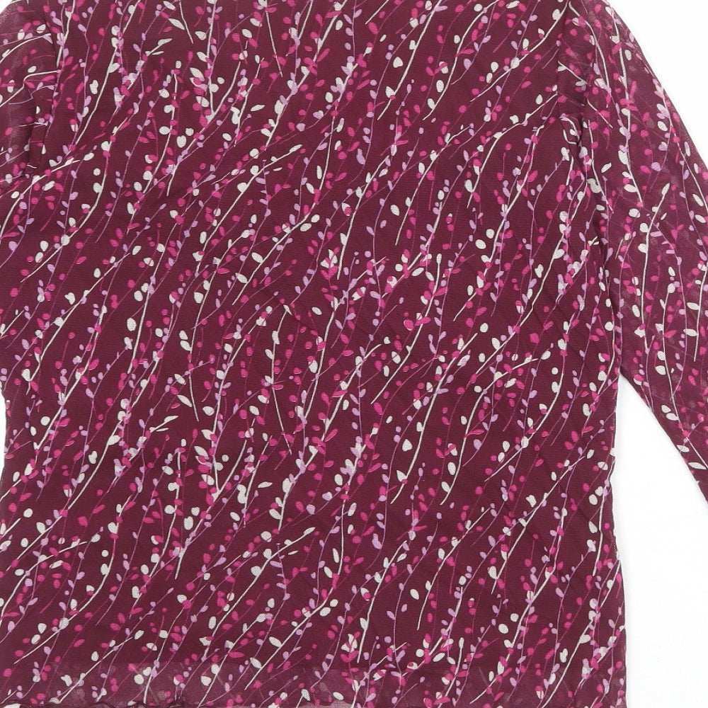 Womens UK Size S Bonmarché Purple Basic Blouse