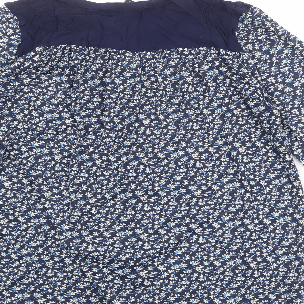 Womens UK Size M H&M Blue Basic Blouse
