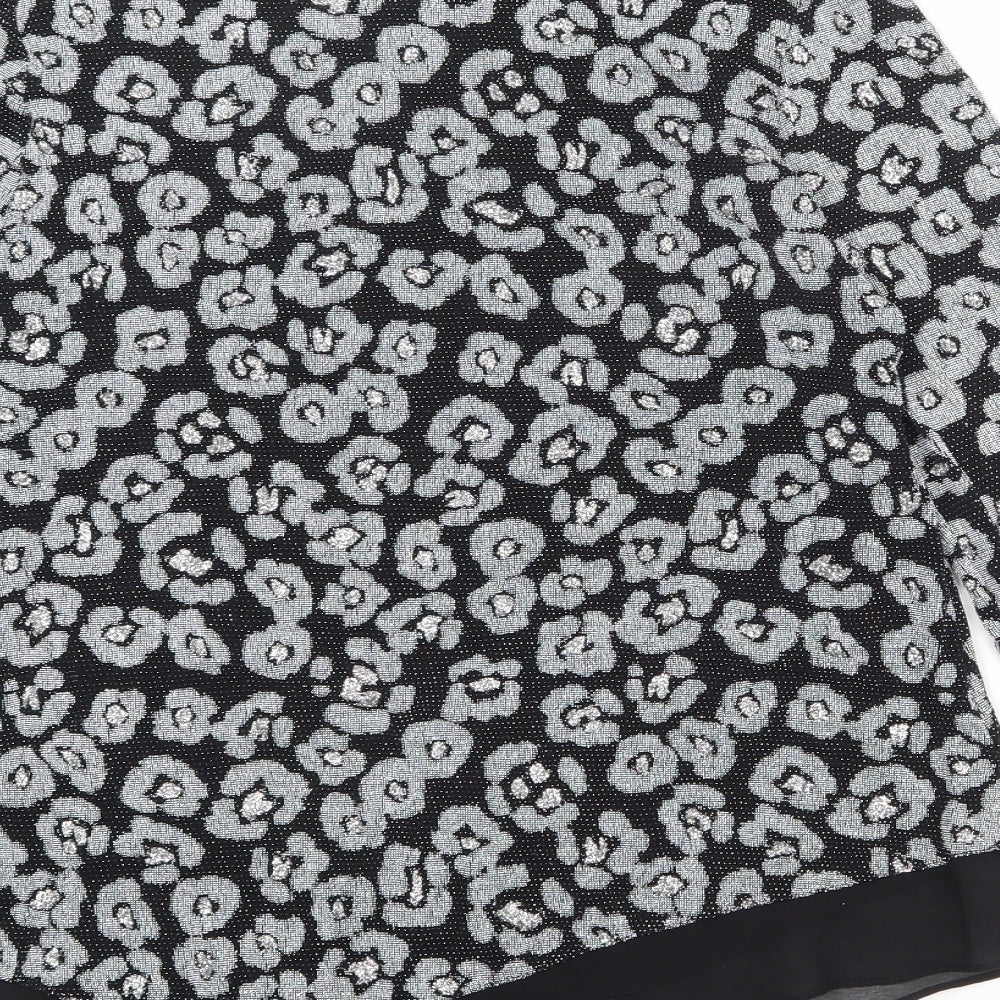 Womens UK Size 12 Roman Black Basic Blouse