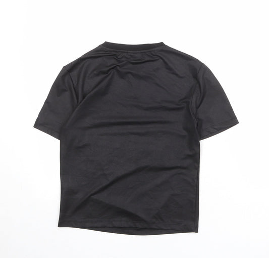 ASOS Womens Black Polyester Basic T-Shirt Size S Round Neck