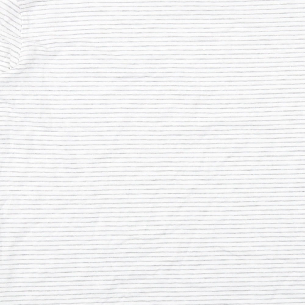 Womens UK Size S Mango White Basic T-Shirt