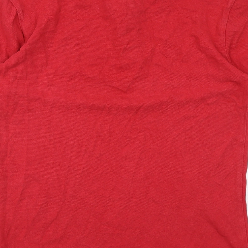 Gap Mens Red Cotton Polo Size XS Collared Button