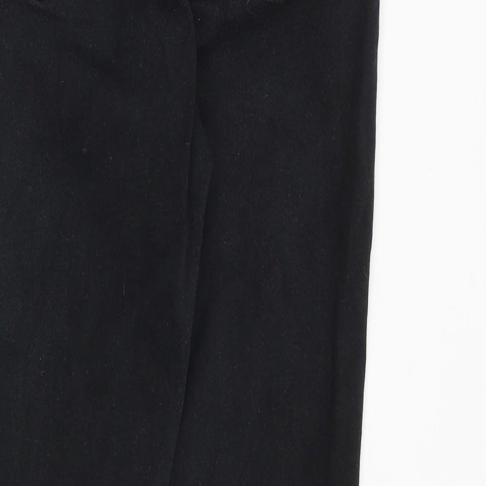 Topshop Womens Black Cotton Skinny Jeans Size 30 in Regular Zip