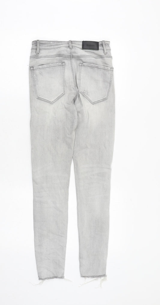 Womens UK Size 6 Stradivarius Slim Fit Skinny Grey Jeans