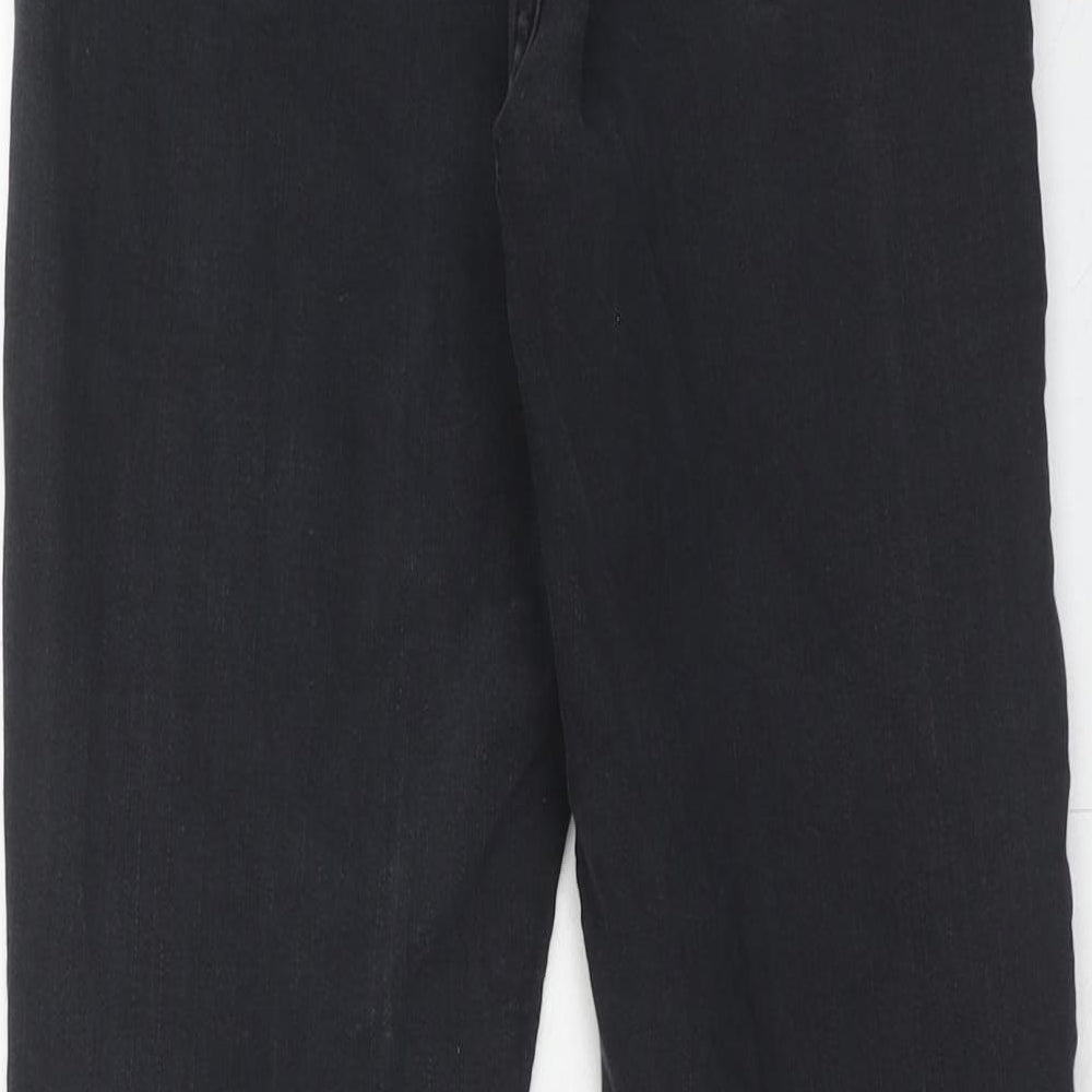 Topshop Womens Black Cotton Skinny Jeans Size 26 in L30 in Regular Zip