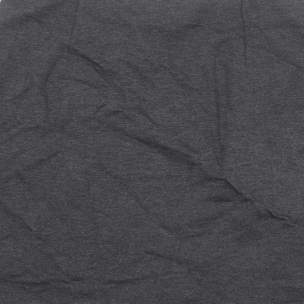 Marks and Spencer Womens Grey Polyester A-Line Skirt Size 32 in
