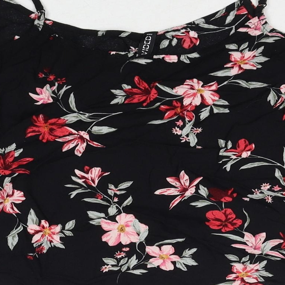 Womens UK Size 10 H&M Black Basic Tank