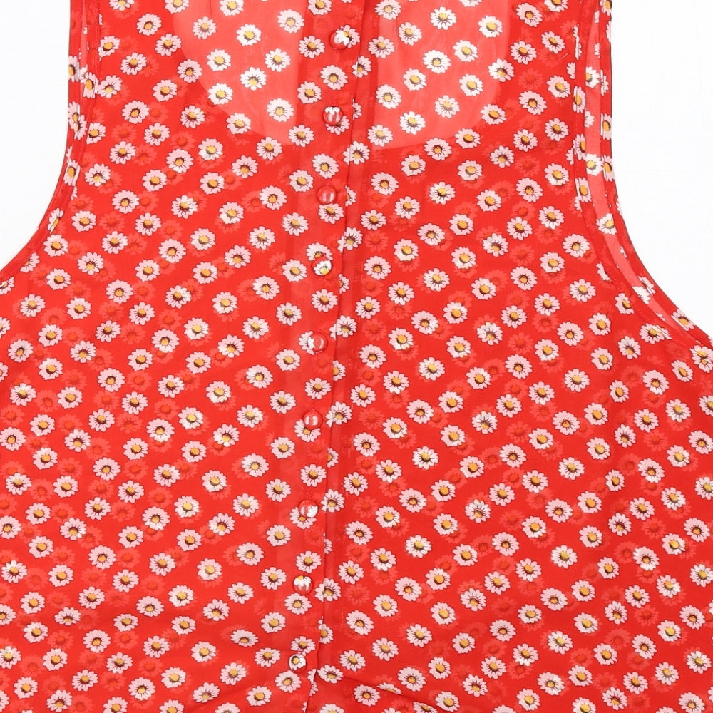 Womens UK Size 18 Select Red Cropped Tank