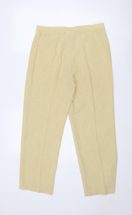 Womens UK Size 12 Libra Regular Fit Yellow Trousers
