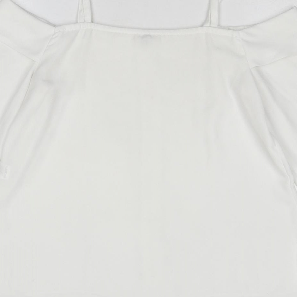 Womens UK Size 10 River Island White Basic Blouse