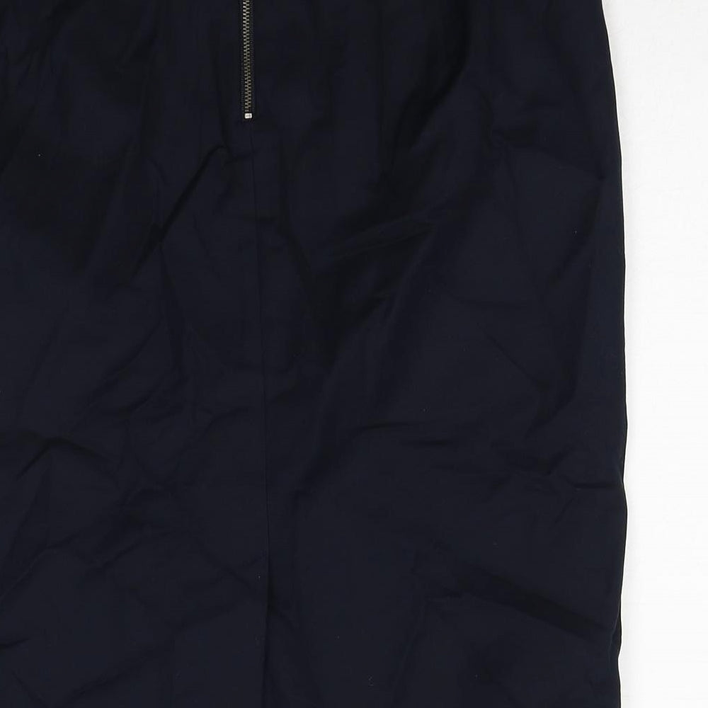 Autograph Womens Black Cotton Straight & Pencil Skirt Size 12 Zip