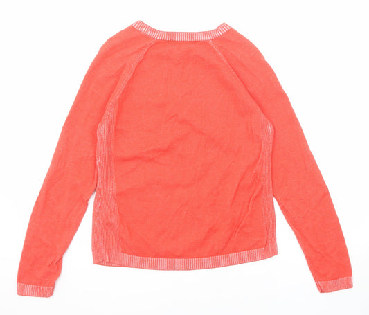 Limited Collection Womens Red Round Neck Cotton Pullover Jumper Size 10