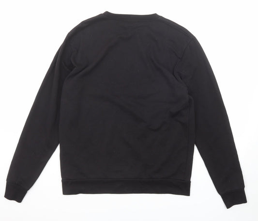 Womens UK Size S Boohoo Black Pullover Sweatshirt