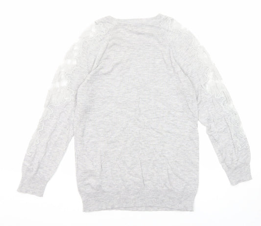 Womens UK Size 8 Warehouse Grey Pullover Jumper