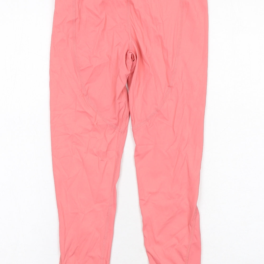 Stradivarius Womens Pink Polyamide Compression Leggings Size M Regular Pullover