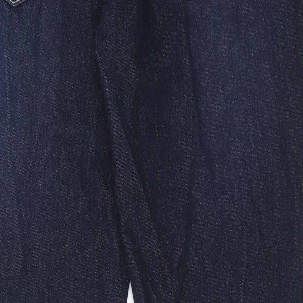 Boohoo Mens Blue Cotton Straight Jeans Size 32 in Regular Button