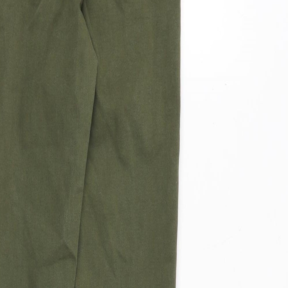 Zara Womens Green Cotton Skinny Jeans Size 6 Slim Zip