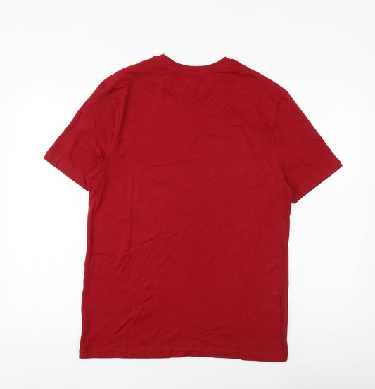 Womens UK Size S Marks and Spencer Red Basic T-Shirt