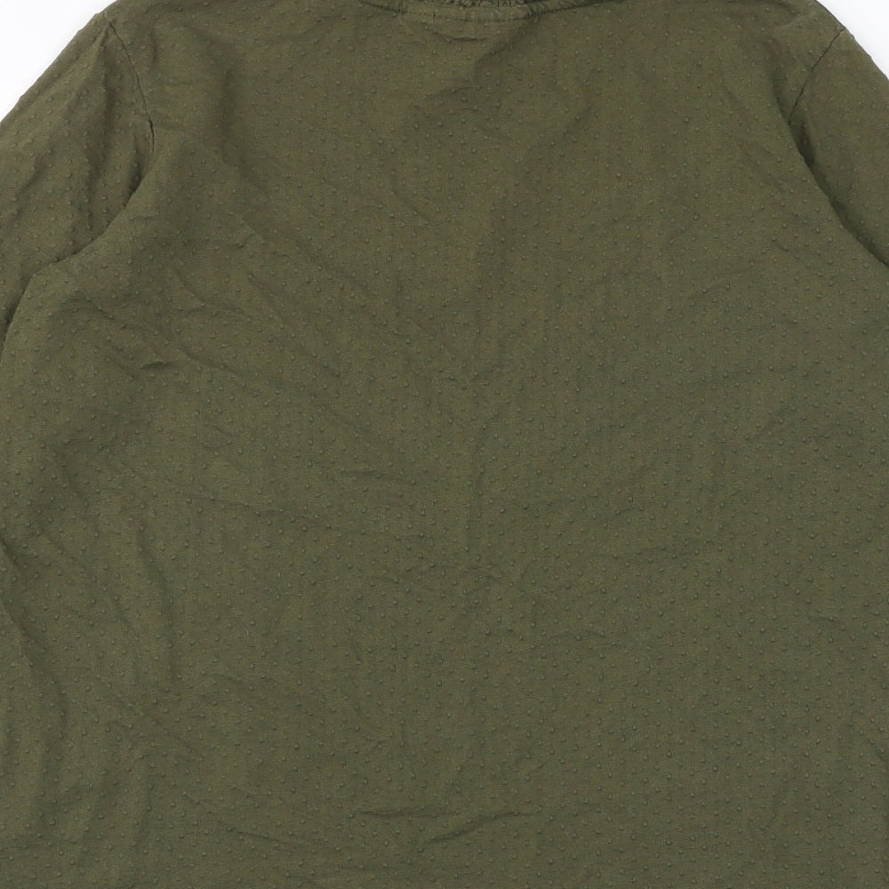 Womens UK Size M Kiabi Green Basic Blouse