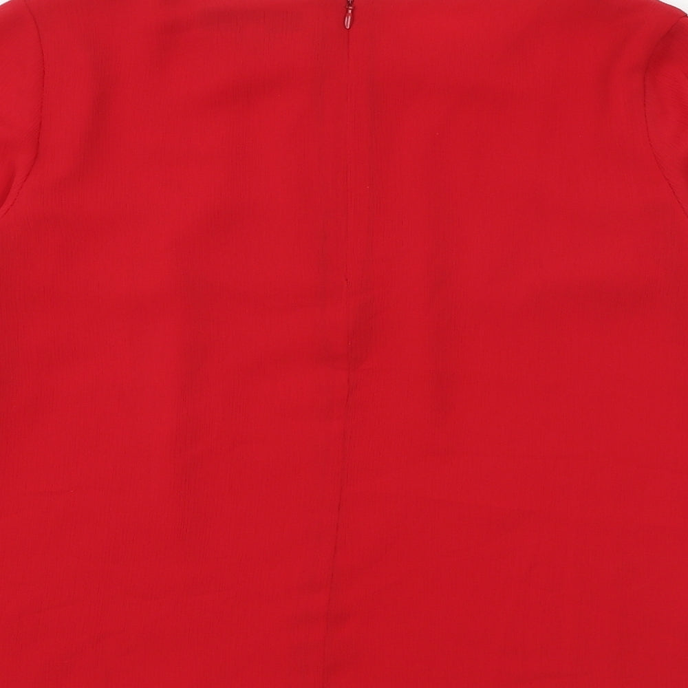 Womens UK Size 8 Coast Red Basic Blouse