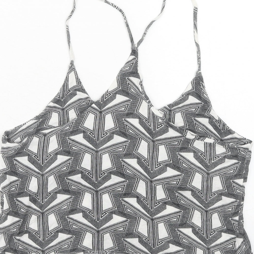 Womens UK Size 10 Topshop Grey Basic Tank