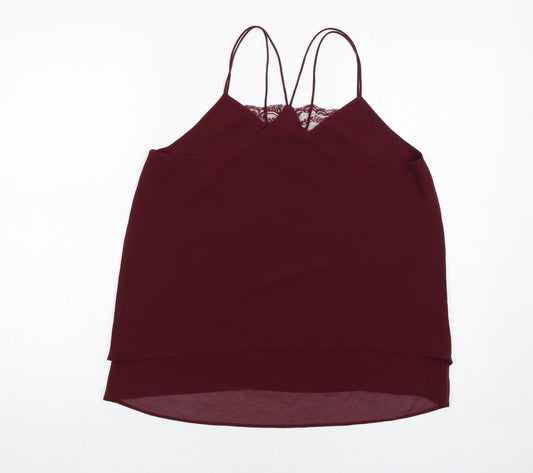 Womens UK Size 10 New Look Red Camisole Tank