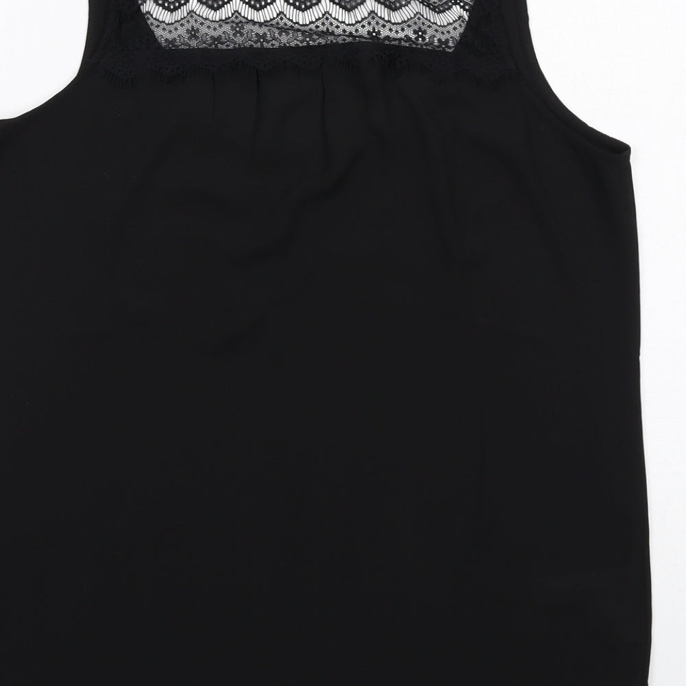 Womens UK Size XS Ann Taylor Black Basic Tank