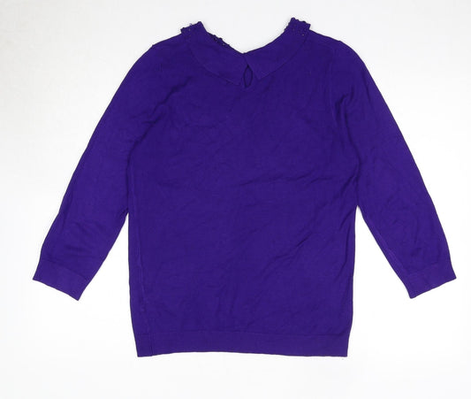 Womens UK Size 12 Debenhams Purple Pullover Jumper