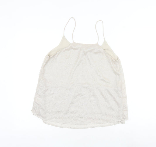 Womens UK Size 6 H&M Gold Basic Tank