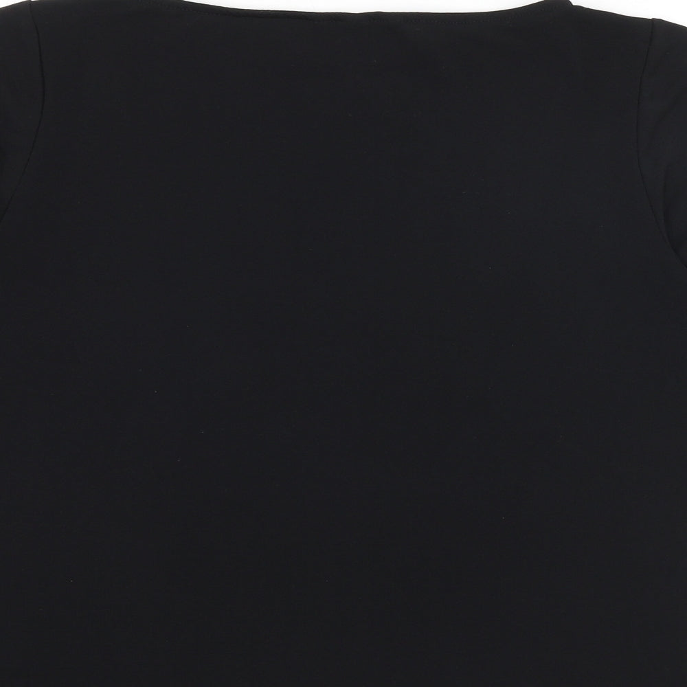 Womens UK Size M H&M Black Basic Blouse