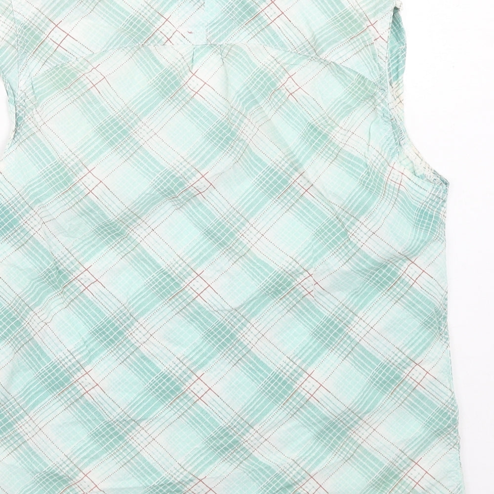 Womens UK Size 10 DECATHLON Green Basic Button-Up