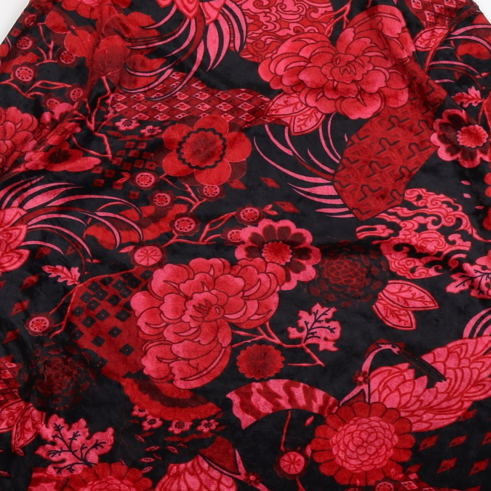 Womens UK Size 10 ELVI Red Basic Blouse