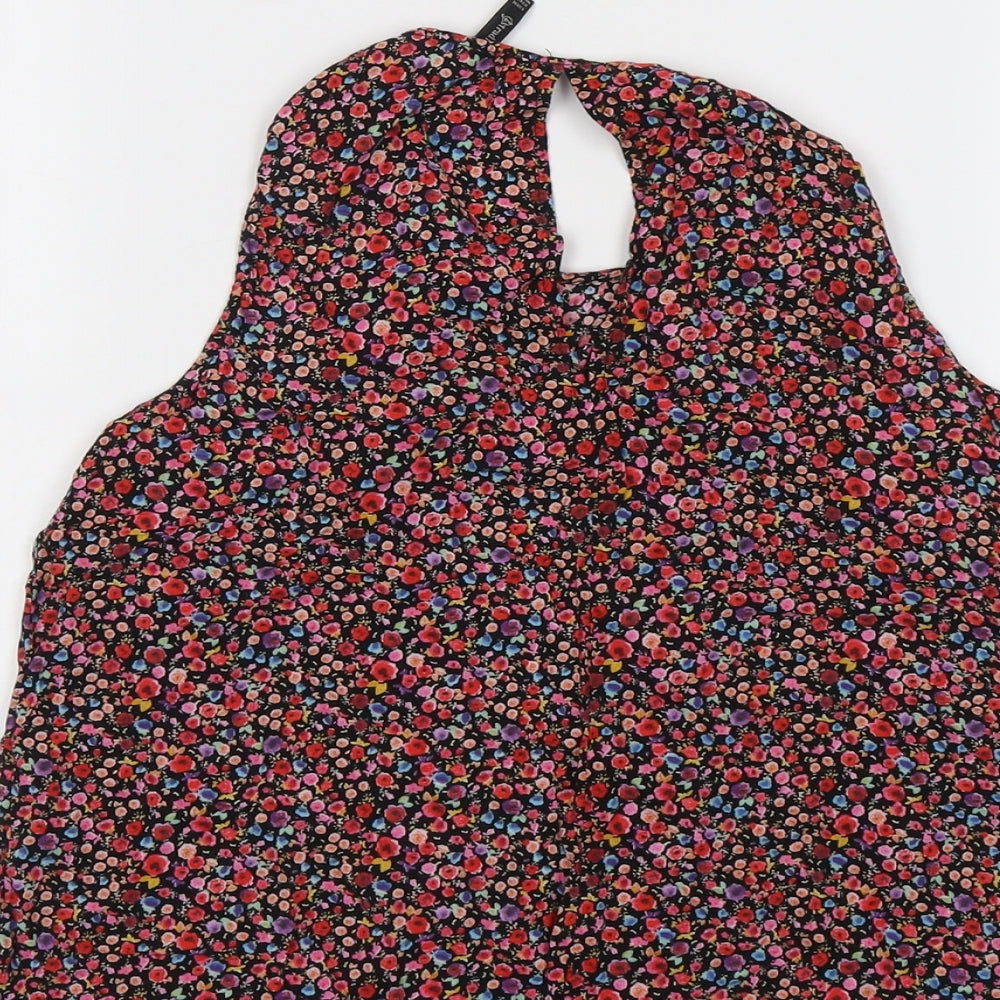 Womens UK Size M Stradivarius Multicoloured Basic Blouse
