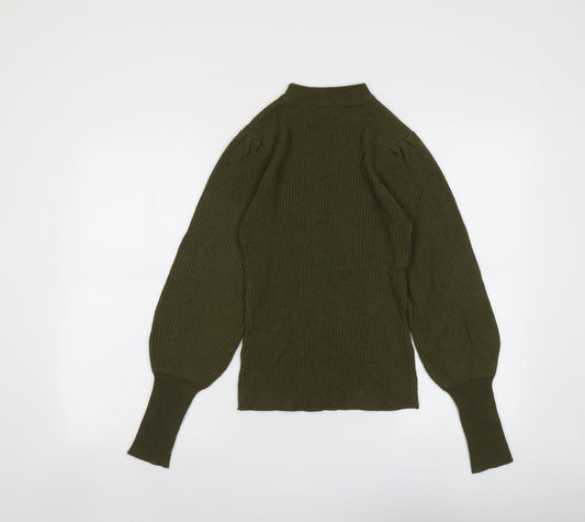 Womens UK Size S Brave Soul Green Pullover Jumper